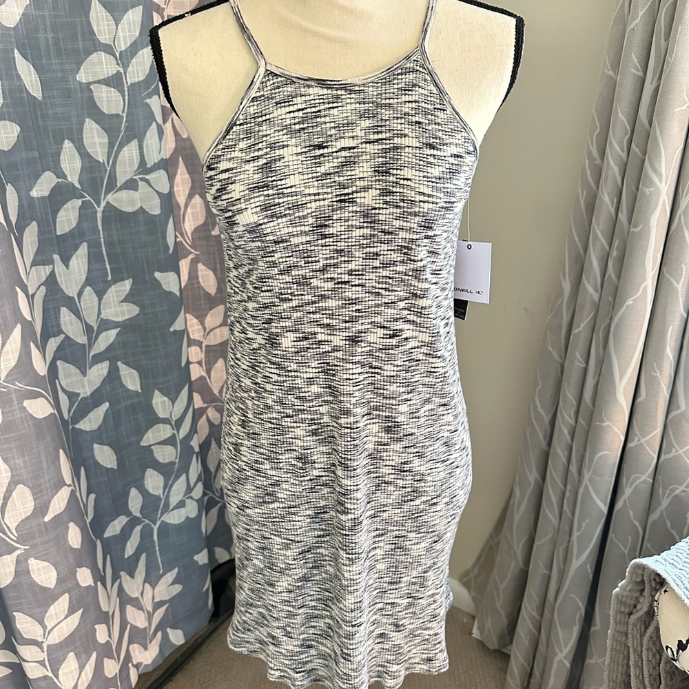 O'Neill Black and White Body-con Mini Dress